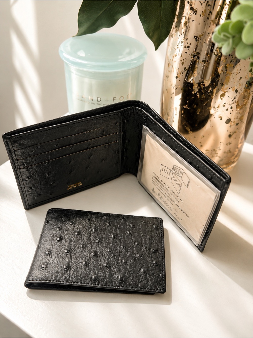 Don Loper Ostrich Grain Hide Wallet - NWOT